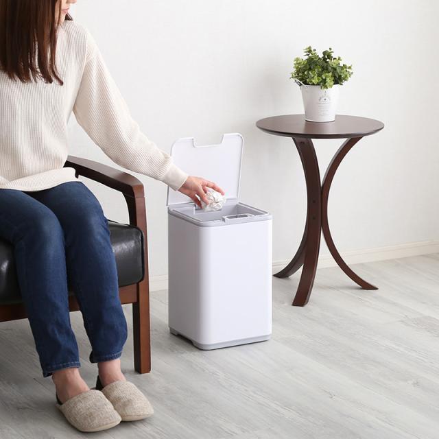 自動開閉 ごみ箱 ゴミ箱 ダストボックス センサー式 【6個セット】 プラスチック 10リットル 完成品 フタ付き コンパクト Dust box おしゃれ オフィス 10L MOSCO-DB_2