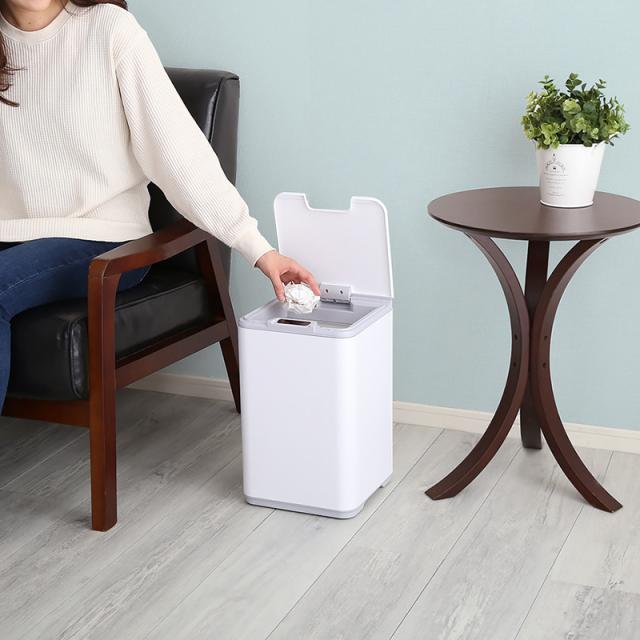 自動開閉 ごみ箱 ゴミ箱 ダストボックス センサー式 【6個セット】 プラスチック 10リットル 完成品 フタ付き コンパクト Dust box おしゃれ オフィス 10L MOSCO-DB_6