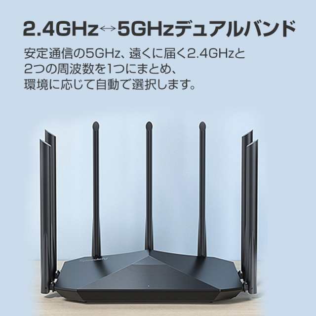 贅沢屋の Wi-Fiルーター 無線LANルーター 中継器 IPv6 MU-MIMO 11ac Wi