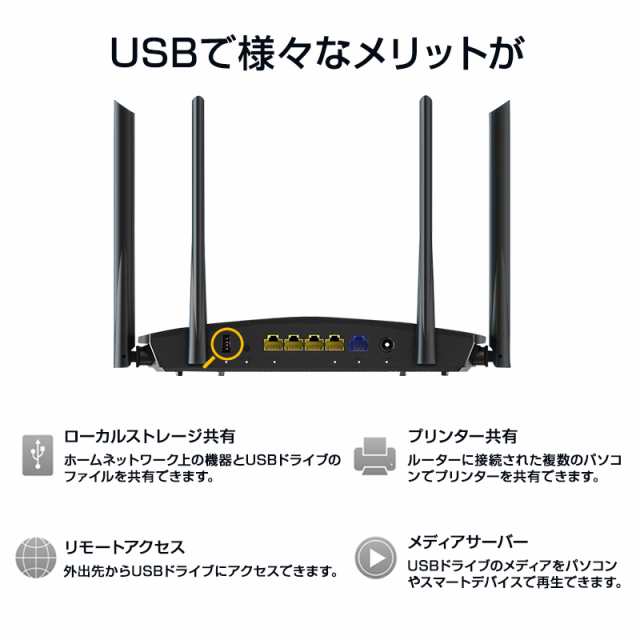 Wi-Fiルーター 無線LAN 中継器 IPv6 MU-MIMO 11ac-robotek.com.tr