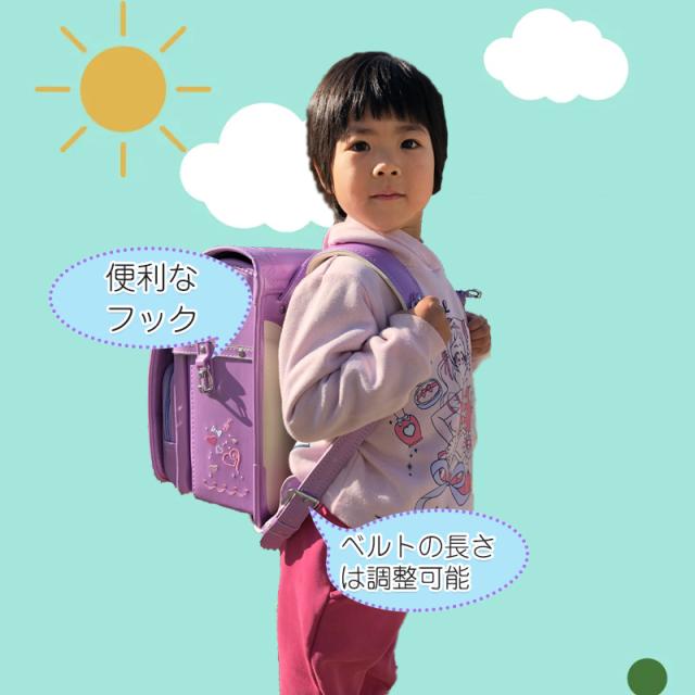 ランドセル 刺繍 女の子 可愛い 軽い 小学生 1年生から6年生 入学祝い 入学準備 リュック 撥水 通学バッグ ハート イラスト おしゃれ 色選べる 人気 流行り パープル 紫 ピンク マゼンタ 新品_7