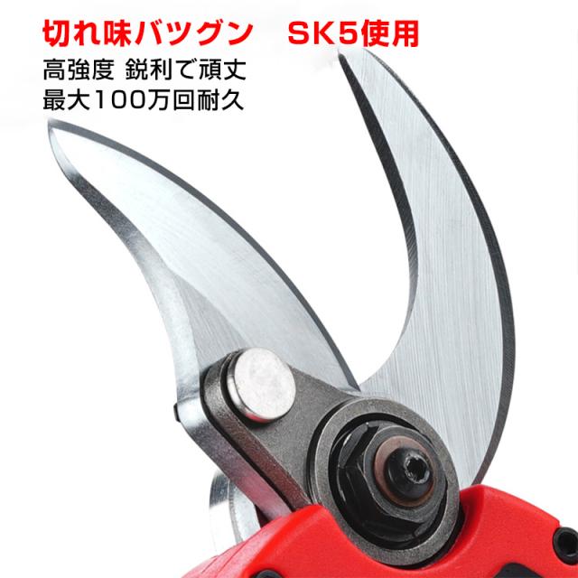 電動剪定ばさみ コードレス 充電式 切断最大径30mm 剪定ハサミ バッテリー付き 便利 軽量 片手で持てる ガーデニングバサミ 藤 草 枝切り 庭 園芸 草木 生垣_3