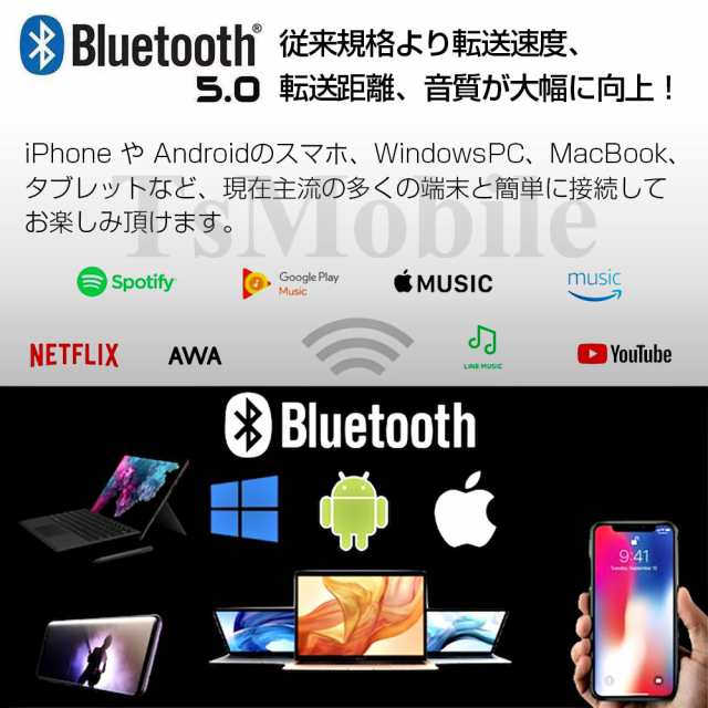 Bluetooth 5 0 ブルートゥーススピーカー 安い お風呂 アウトドア 防水 ワイヤレススピーカー ブルートゥース Iphone スマホ 高音質 大音の通販はau Pay マーケット Tsモバイル