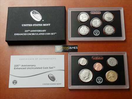2017-225th Anniversary Enhanced Uncirculated Coin Set 17XC 