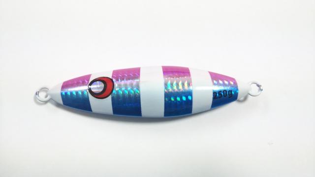 スロージギング用 メタルジグ 250g ブルーピンク ゼブラ 蓄光 夜光 ディープ 中深海 バーチカル オフショア 船 ボート 真鯛 マダイ 根魚 の通販はau Pay マーケット 雪見堂