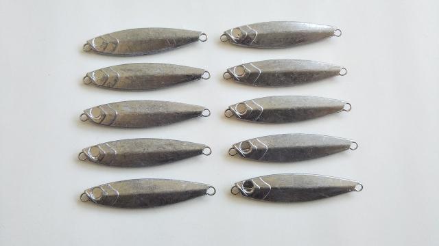 未塗装 メタルジグ ジグ 60g mm 10本 セット 木の葉 シーバス 青物 根魚 ただ巻き 不規則フォール ジギング ルアーフィの通販はau Pay マーケット 雪見堂