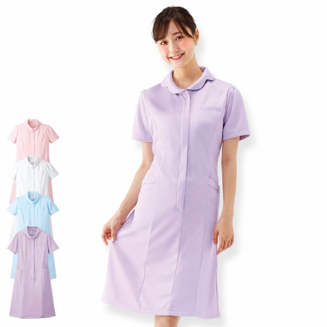 ナースリー 看護師 医療 白衣 ナースウェア 女性 ユニフォーム エステ サロン 半袖 受付 制服 花形衿ワンピース の通販はau Pay マーケット ナースリー 看護師通販 Nursery Au Pay マーケット店