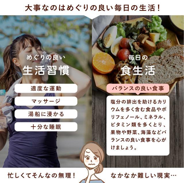 ファンファレ 公式 するるのおめぐ実（3袋セット）｜カリウム ポリフェノール サプリ サプリメント 漢方 すっきり 明日葉 赤ブドウ葉 とうもろこしのひげ 乳酸菌 国産 日本製 男性 女性 送料無料_4