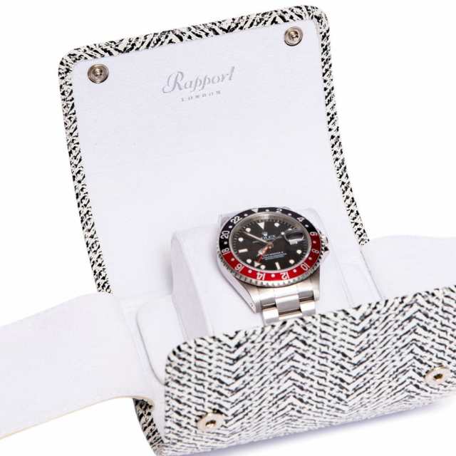 激安取寄 ラポート ロンドン(Rapport LONDON) Marlow Watch Roll in White Herringbone  Leather | www.dscoltdtradings.com