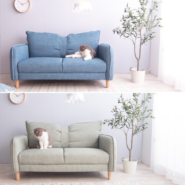 可愛い2人掛けソファー 1人部屋1人暮らし 収納ポケット付ソファカウチ Luna ブルー アシードの通販はau Pay マーケット ｆｉｎｅ ｋａｇｕ ａｕ ｗｏｗｍａ 店