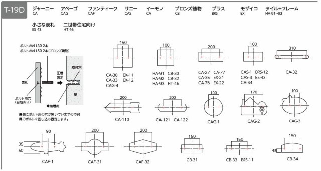 表札 おしゃれ ブロンズ鋳物 CB-34 文字 枠：磨き（約3 mm） ベース：梨地青銅色塗装 美濃クラフト アルミ鋳物表札 戸建 門柱 マンション - 6