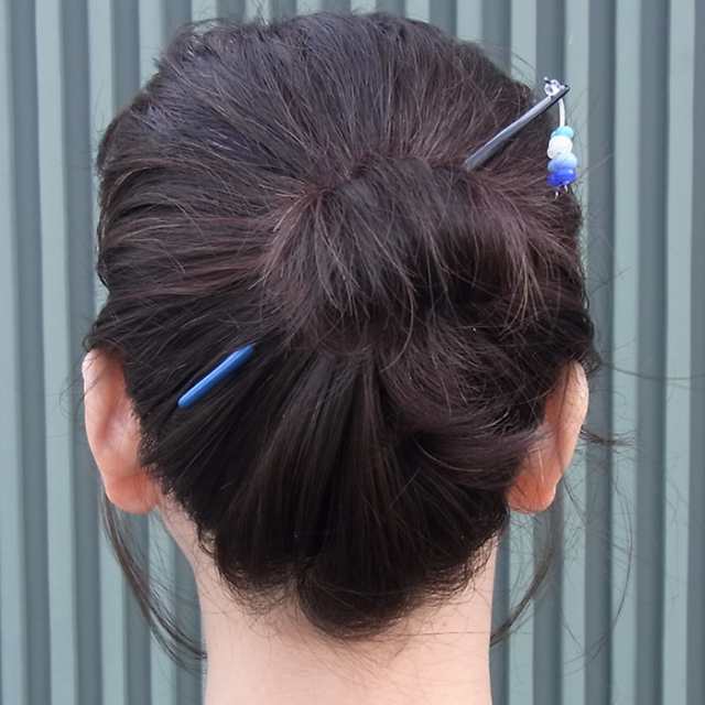 かんざしや とんぼ玉 かんざし ビーズ ブルー 現品限り 1点もの 髪飾り ヘアアクセサリーの通販はau Pay マーケット Made In Tosa物産