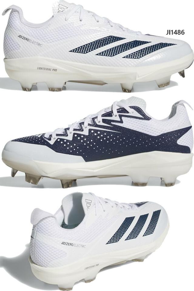 アディダス メンズ アディゼロ エレクトリック 2.0 Adizero Electric 2.0 TPU BSB 野球シューズ ポイントスパイク ホワイト 白 送料無料 adidas JI1486 JI1490