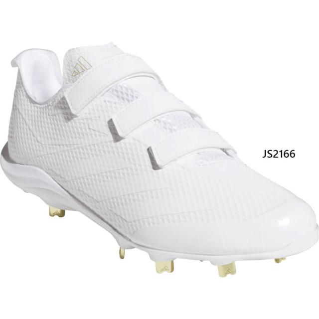 アディダス メンズ アディゼロ エレクトリック Adizero Electric JP VELCRO 野球シューズ スパイク ベルクロ マジックテープ 高校野球対応 ホワイト 白 送料無料 adidas JS2166
