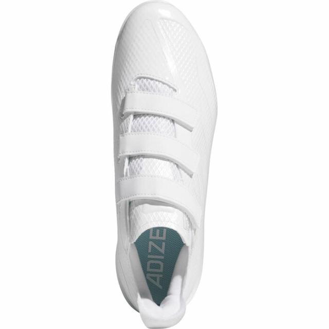 アディダス メンズ アディゼロ エレクトリック Adizero Electric JP VELCRO 野球シューズ スパイク ベルクロ マジックテープ 高校野球対応 ホワイト 白 送料無料 adidas JS2166