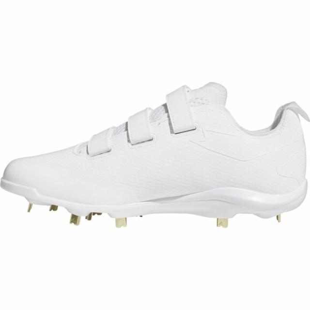 アディダス メンズ アディゼロ エレクトリック Adizero Electric JP VELCRO 野球シューズ スパイク ベルクロ マジックテープ 高校野球対応 ホワイト 白 送料無料 adidas JS2166