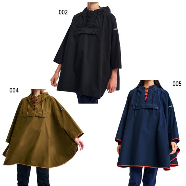 エーグル メンズ レディース 透湿防水 パッカブルポンチョ レインウェア アウトドア ブラック 黒 カーキ 送料無料 AIGLE ZBHBO80