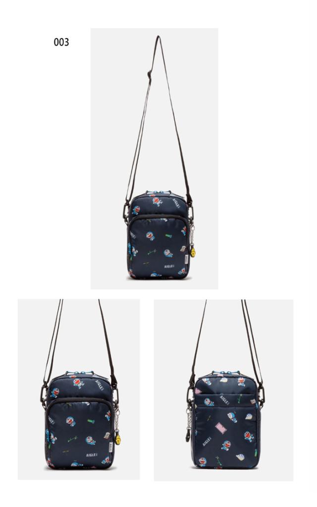 2.5L エーグル メンズ レディース ドラえもん ひみつ道具 ショルダーポーチ ショルダーバッグ 肩掛け 鞄 カジュアル ネイビー 送料無料 AIGLE ZNHBI38