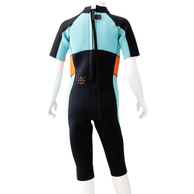 AQA ウェットスーツ(160センチ) AQAキッズ用ウエットスーツ ブラック×ライトブルー160