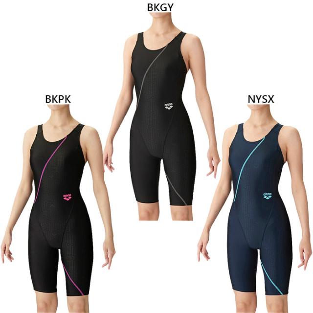 アリーナ レディース アクアエクサ ワンピーススパッツ オープンバック ハーフレッグ ぴったりパッド スイムウエア スイミング 水泳 フィットネス水着 ブラック 黒 ネイビー 送料無料 arena LAR4202Wの通販は 10,320円