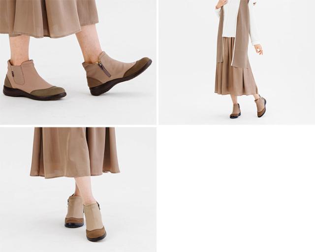 サイズ：24.0cm アサヒシューズ レディース トップドライ TDY3200 カジュアルシューズ ゴアテックス レインブーツ 防水 ファスナー付き ベージュ 送料無料 asahi shoes AF32001 AF32006 AF32008