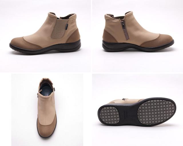 サイズ：24.0cm アサヒシューズ レディース トップドライ TDY3200 カジュアルシューズ ゴアテックス レインブーツ 防水 ファスナー付き ベージュ 送料無料 asahi shoes AF32001 AF32006 AF32008