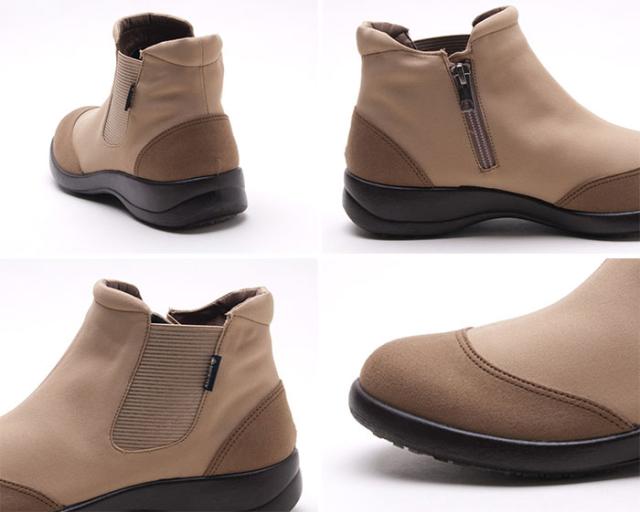 サイズ：24.0cm アサヒシューズ レディース トップドライ TDY3200 カジュアルシューズ ゴアテックス レインブーツ 防水 ファスナー付き ベージュ 送料無料 asahi shoes AF32001 AF32006 AF32008