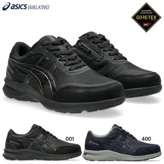 3E幅 幅広 ワイド アシックス レディース ハダシウォーカー ゴアテックス GORE-TEX 防水 ウェルネスウォーキングシューズ 旅行 散歩 スニーカー 紐靴 ブラック 黒 ネイビー 送料無料 asics 1292A074