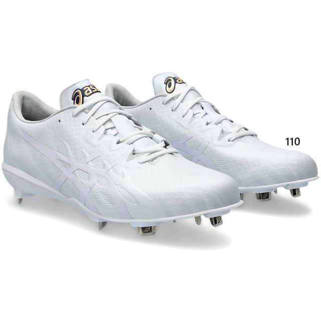 普通幅 アシックス メンズ レディース ゴールドステージ GOLDSTAGE I-PRO MA 3 野球シューズ 白スパイク 金具スパイク ローカット 金属 ホワイト 白 送料無料 asics 1123A048