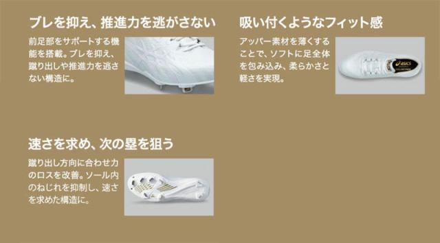 普通幅 アシックス メンズ レディース ゴールドステージ GOLDSTAGE I-PRO MA 3 野球シューズ 白スパイク 金具スパイク ローカット 金属 ホワイト 白 送料無料 asics 1123A048