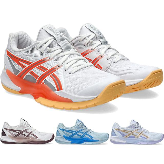 普通幅 アシックス レディース パワーブレイク POWERBREAK FF ハンドボールシューズ ローカット インドア 室内 ホワイト 白 送料無料 asics 1072A104