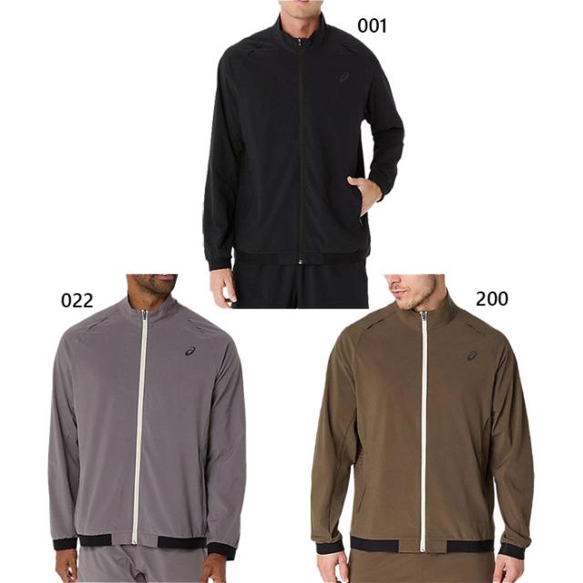 アシックス メンズ アクティブリーズ ACTIBREEZE ジャカードジャケット ジョギング マラソン ランニングウェア トップス ブラック 黒 ブラウン 茶色 送料無料 asics 2031E886
