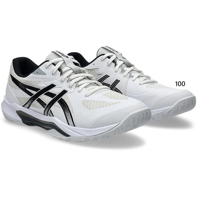 ワイド幅 アシックス メンズ レディース ゲル タクティック13 GEL-TACTIC バレーボールシューズ ハンドボール バドミントン インドアスポーツ 屋内 ホワイト 白 送料無料 asics 1073A078