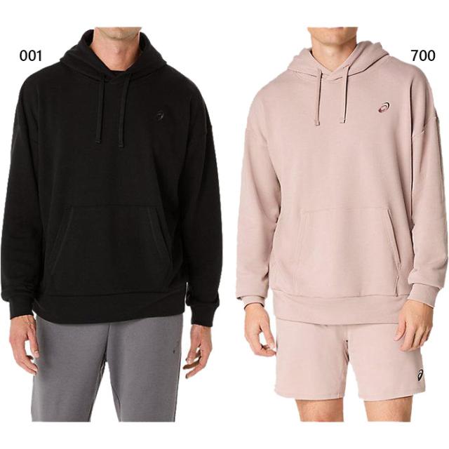 アシックス メンズ リラックスフィットフーディー カジュアルウェア トップス プルオーバーパーカー 普段着 ブラック 黒 ベージュ 送料無料 asics 2031E699