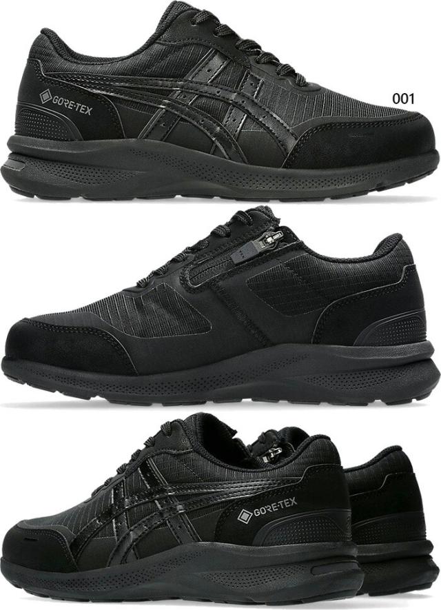 3E幅 幅広 ワイド アシックス レディース ハダシウォーカー ゴアテックス GORE-TEX 防水 ウェルネスウォーキングシューズ スニーカー 紐靴 ブラック 黒 ネイビー 送料無料 asics 1292A074_3