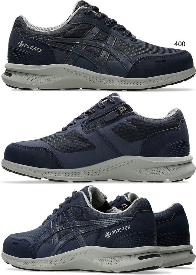 3E幅 幅広 ワイド アシックス レディース ハダシウォーカー ゴアテックス GORE-TEX 防水 ウェルネスウォーキングシューズ スニーカー 紐靴 ブラック 黒 ネイビー 送料無料 asics 1292A074_6