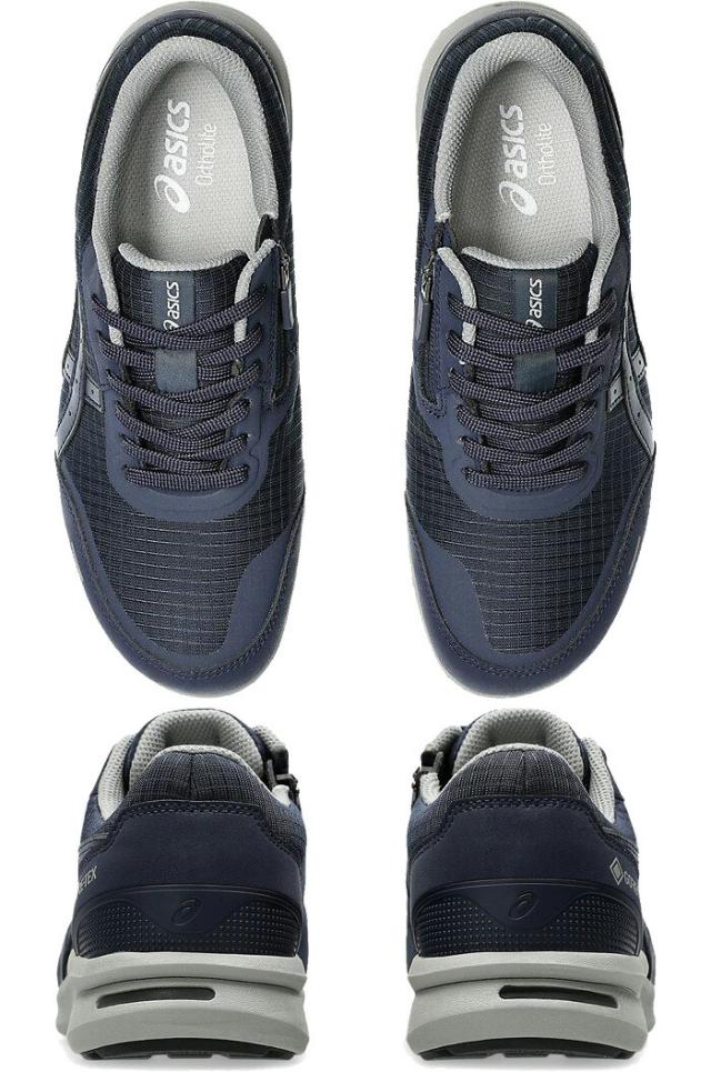 3E幅 幅広 ワイド アシックス レディース ハダシウォーカー ゴアテックス GORE-TEX 防水 ウェルネスウォーキングシューズ スニーカー 紐靴 ブラック 黒 ネイビー 送料無料 asics 1292A074_7