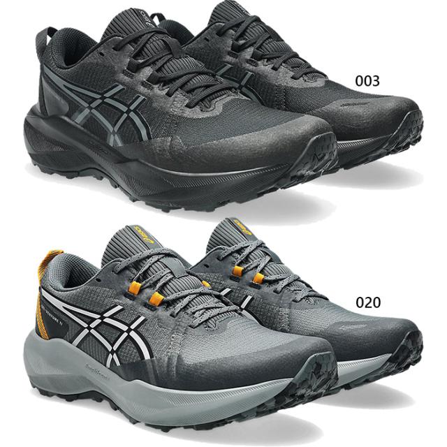 4E幅相当 ワイド アシックス メンズ ゲルベンチャー 11 GEL-VENTURE 11 トレイルランニングシューズ スニーカー アウトドア ブラック 黒 グレー 灰色 送料無料 asics 1011C161