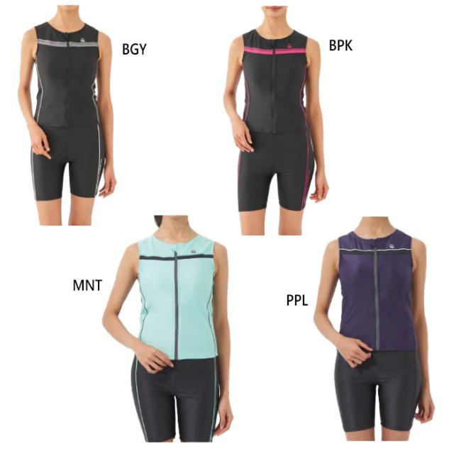 上下セット ベネトン レディース タンキニ セパレート ファスナー フルジップ 体 スイムウエア スイミング 水泳 フィットネス水着 型カバー ブラック 黒 グレー パープル 灰色 紫 送料無料 BENETTON 318890 4,894円