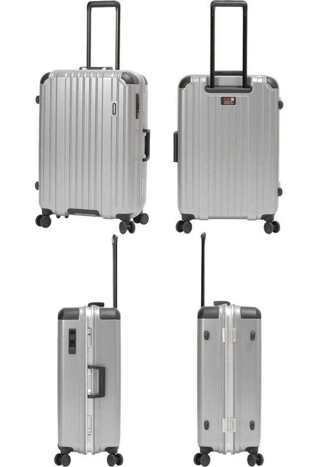 BERMAS（バーマス）のシルバーキャリーバッグです。 BERMAS バーマス スーツケース キャリーケース 64L 61cm 5.0kg 5
