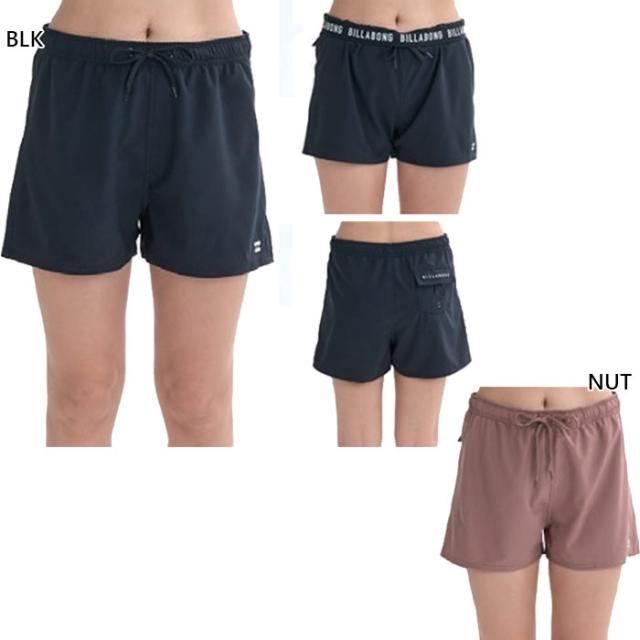 ビラボン レディース LOGO JQ TAPE SOLID SHORT BOARDSHORTS ボードショーツ カジュアル水着 ショートパンツ ブラック 黒 送料無料 BILLABONG BF01C501