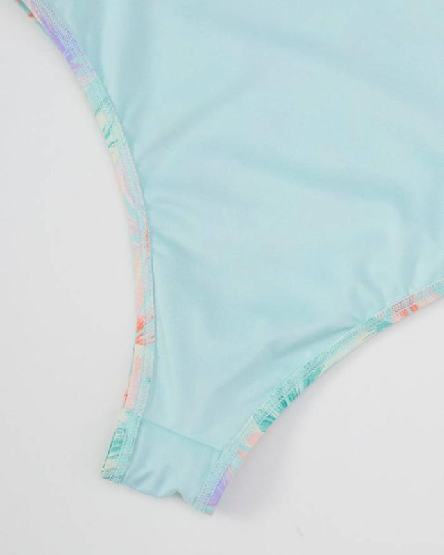 ビラボン レディース WAVE HAZE BODYSUIT 長袖ワンピースラッシュガード スイムウエア スイミング 水泳 水着 ブルー 青 送料無料 BILLABONG BF013876
