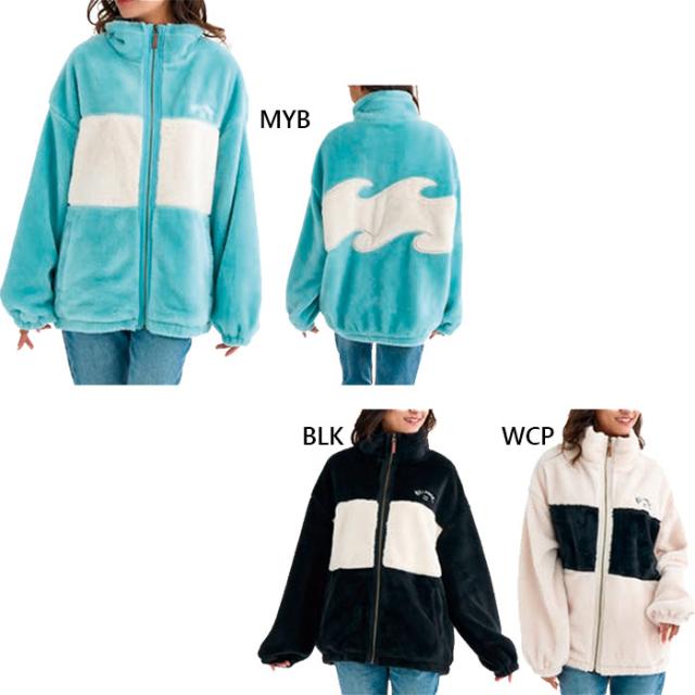 散らし広告ボン レディース 照明ランプ 縮くれる FUR STAND WAVE LIGHT 上衣 厚地の外套 アウター トップス 心地よい御召しもの 白いこと 白 黒いこと 黒 青味 青 貨物輸送無料 BILLABONG BF014755