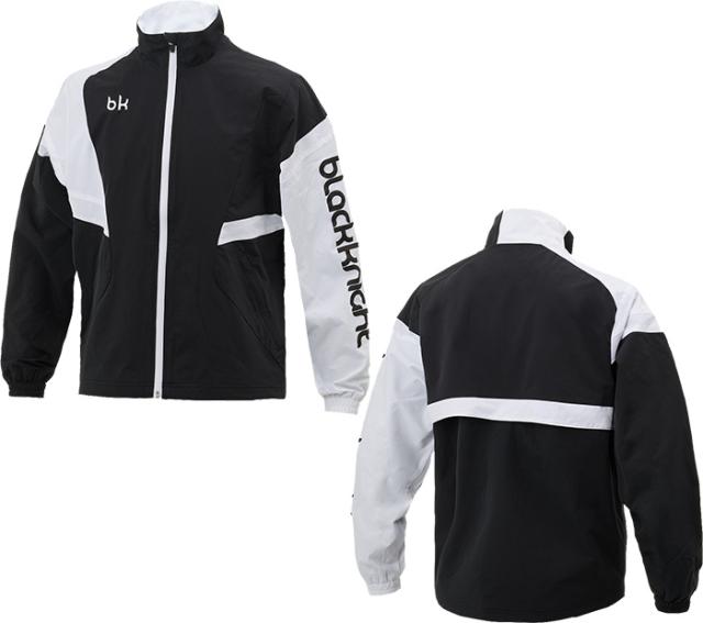 ブラックナイト メンズ レディース ウォームアップジャケット テニス バドミントンウェア トップス UVケア 撥水 ホワイト 白 ブラック 黒 送料無料 blackknight T-5710U ブラックナイト メンズ レディース ウォームアップジャケット テニス