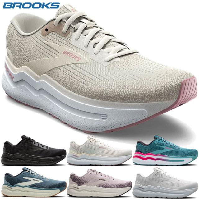 B幅 レギュラー幅 ブルックス レディース ゴーストマックス2 Ghost MAX2 ランニングシューズ ジョギング マラソン 紐靴 ローカット ホワイト 白 ブラック 黒 ピンク ベージュ 送料無料 BROOKS BRW4202