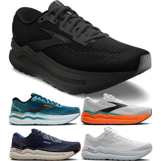 D幅 レギュラー幅 ブルックス メンズ ゴーストマックス2 Ghost MAX2 ランニングシューズ ジョギング マラソン 紐靴 ローカット ブラック 黒 グレー ネイビー グリーン 灰色 緑 送料無料 BROOKS BRM4313