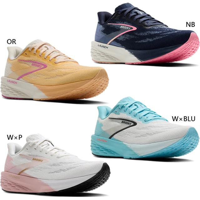 B幅 レギュラー幅 ブルックス レディース ローンチ LAUNCH 11 ランニングシューズ ジョギング マラソン ホワイト 白 ネイビー オレンジ 送料無料 BROOKS BRW4392