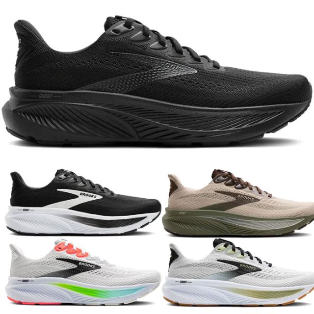 D幅 レギュラー幅 ブルックス メンズ ゴースト17 GHOST 17 ランニングシューズ ジョギング マラソン ローカット ホワイト 白 ブラック 黒 カーキ 送料無料 BROOKS BRM4423