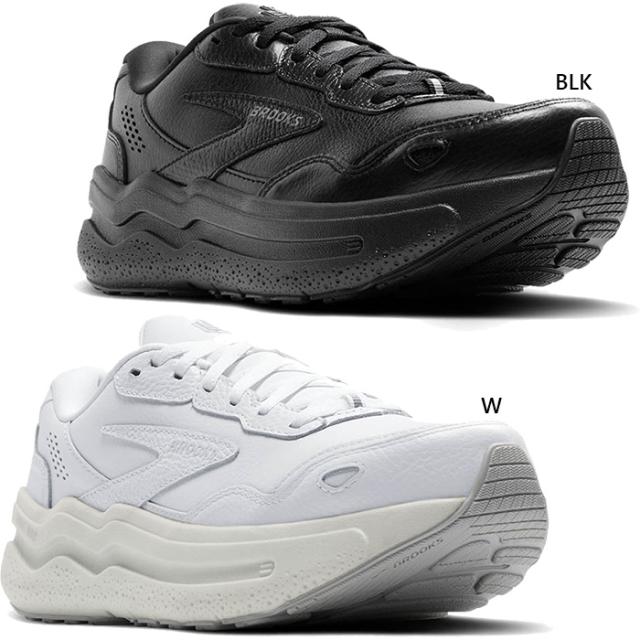 D幅 レギュラー幅 ブルックス メンズ ゴーストマックスL GHOST MAX L ランニングシューズ ジョギング マラソン レザーアッパーモデル ブラック 黒 送料無料 BROOKS BRM4433