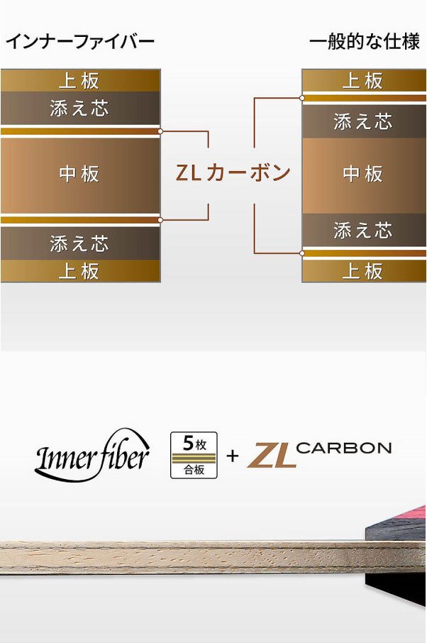 バタフライ メンズ レディース アポロニア ZLC 卓球 ラケット 攻撃用シェーク 送料無料 Butterfly 36831 36832 36834_3